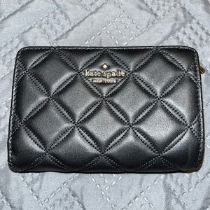 Kate Spade black quilted wallet
